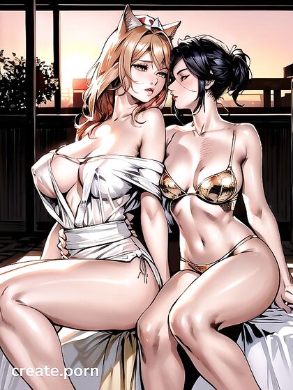 Sunset and Sunny Enjoy Passionate Hentai Fun with Small Breasts