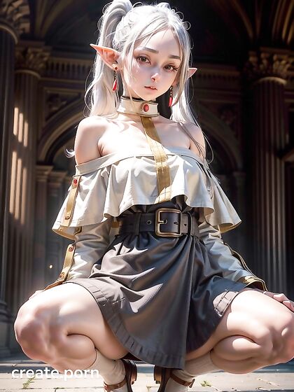 Arms Bound Behind Her Back in Seductive Off-Shoulder Outfit Hentai Image