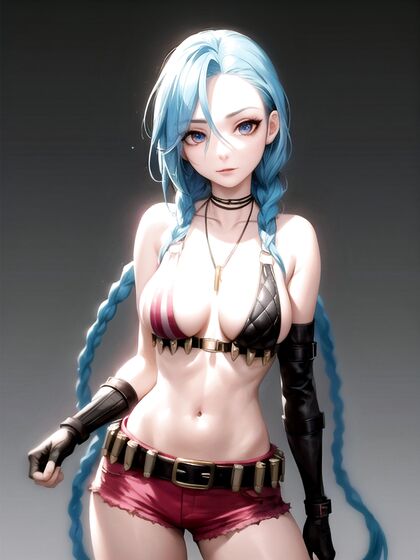 Naked Jinx from League of Legends Stars in Steamy Hentai AI Picture
