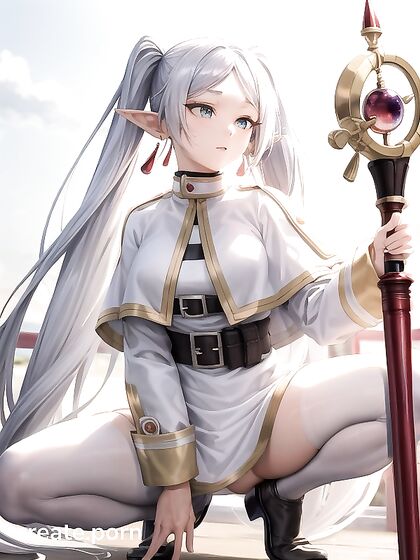 Frieren from Beyond Journey's End Gets Wild in Pet Pose Hentai Picture