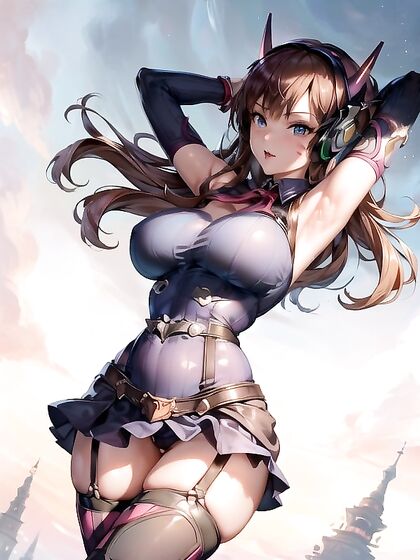 D'Va from Overwatch Shows Off Her Tight Little Ass in naughty Hentai Images