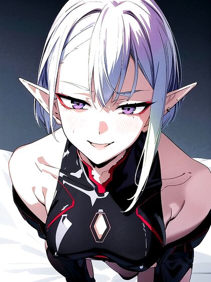 Lucy from Cyberpunk Wears Fur Coat and Shows Off Purple Eyes in Hentai Picture