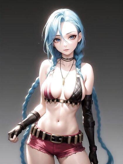 Naked Jinx from League of Legends in Seductive Hentai Picture