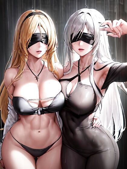 Girl 18+s in Tight Clothes Take Sexy Selfies While Hugging in Hentai AIPorn