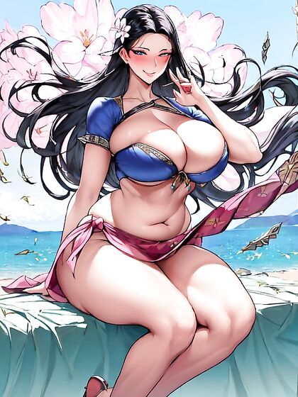 Nico Robin from One Piece Rocks Massive Breasts in Windy Hentai Bliss