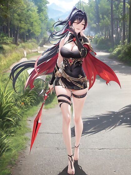 Barefoot Dehya from Genshin Impact in K-Hentai Erotic Adventures