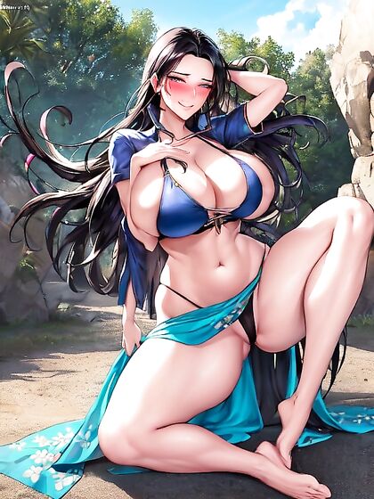 Nico Robin from One Piece Goes Barefoot for Seductive Sitting Down Hentai Fun