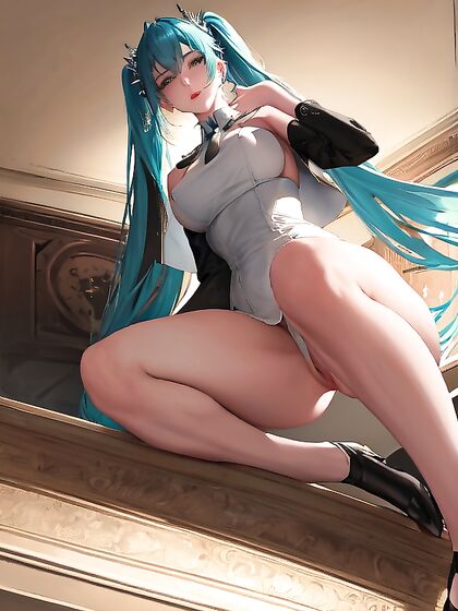 Hatsune Miku Enjoying Intimate Missionary Moments with Medium Breasts in Sexy Hentai