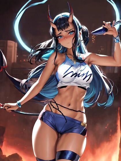 Nessa Rurina from Pokémon Shows Off Her Medium Breasts in Thigh-High Sock Seduction