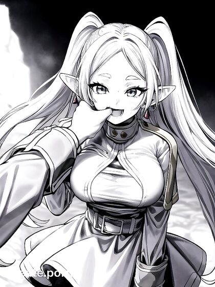 Naked with Pubic Hair, Enjoying Thick Lines in Horny Hentai Images