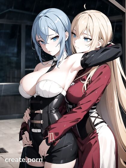 Goth Girl 18+ with Natural Breasts Spreads Her Arms for Steamy Hentai Picture