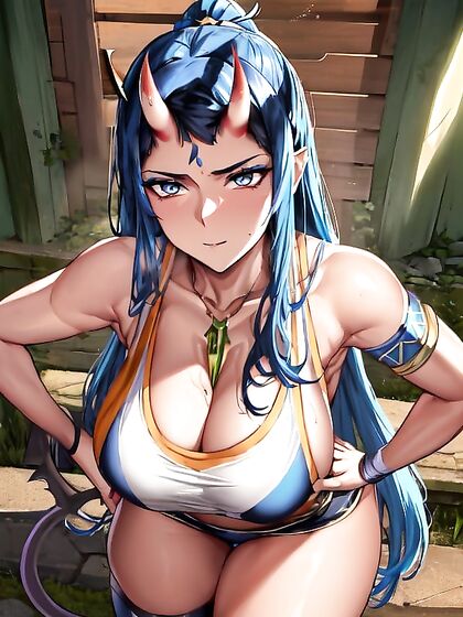 Nessa Rurina from Pokémon Wearing Oversized T-Shirt and Thigh-High Socks in Hentai Ecstasy