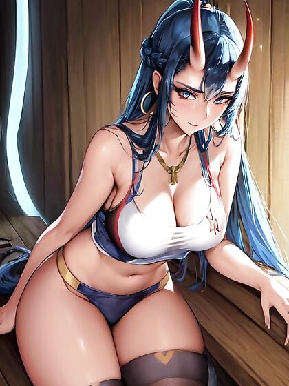 Mature Woman with Plump Tits Seduces in Oversized T-Shirt Hentai Picture