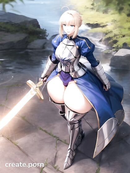 Artoria Pendragon's Enormous Bubblebutt Takes Center Stage in Sexy Hentai Picture