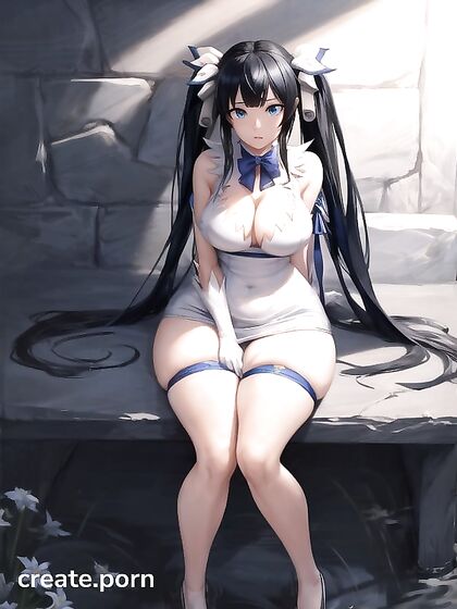 Hestia from Danmachi Shows Off Her Large Breasts and Bubble Butt in Erotic Hentai Images