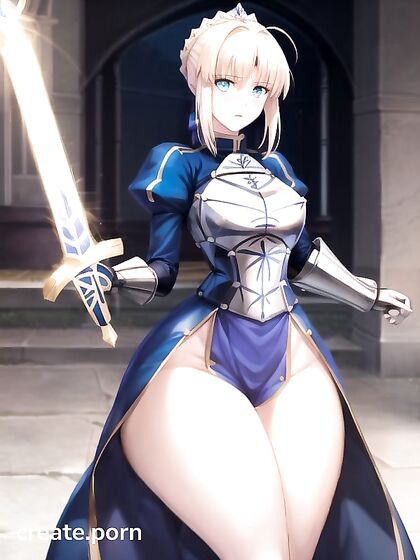 Artoria Pendragon's Enormous Ass and Expanding Breasts in Erotic Hentai Picture