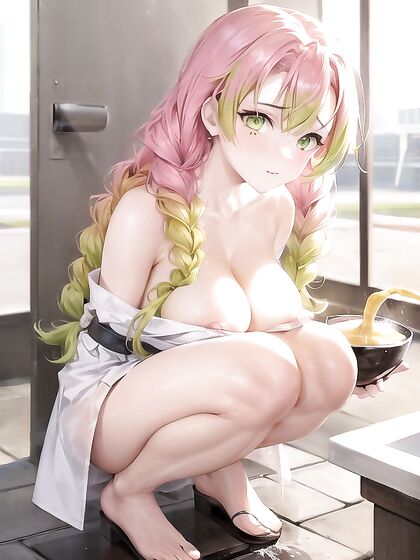 Horny Teen 18+ Squats Down for  Hentai Picture Right Before Your Eyes