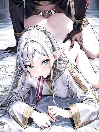 Frieren from Beyond Journey's End Exposed in  Hentai Picture