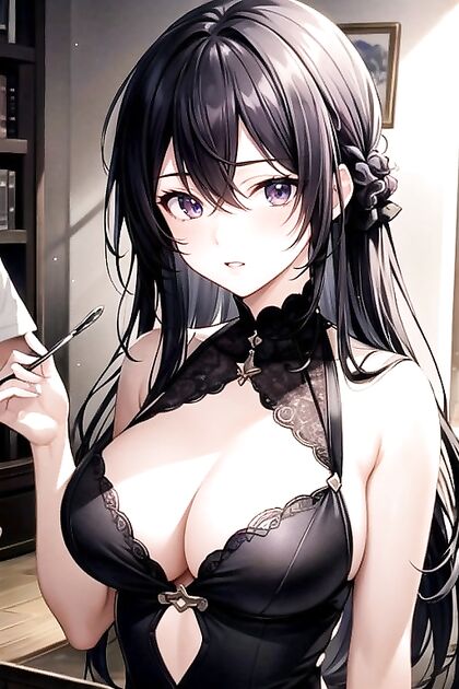 Hestia from DanMachi Shows Off Her Massive Ass in Shimmering Sequin Dress Hentai