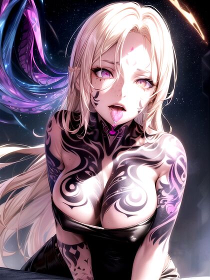 Freckled Beauty with Glowing Eyes in Ultra-Detailed Hentai Pleasure