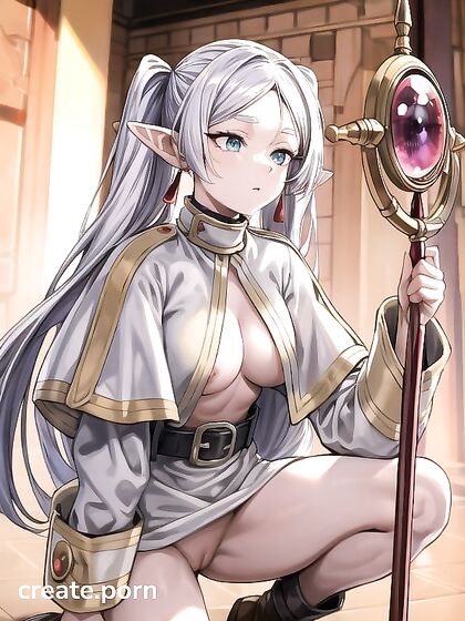 Woman in Pet Pose Pulled by Necklace in Front View Hentai Picture
