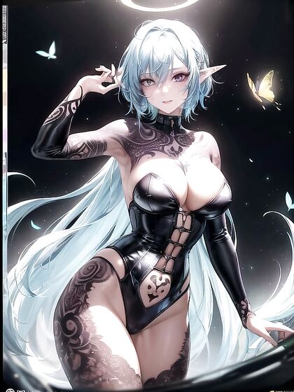 Goth Chick with Glowing Eyes Seduces in Straight Hentai Picture
