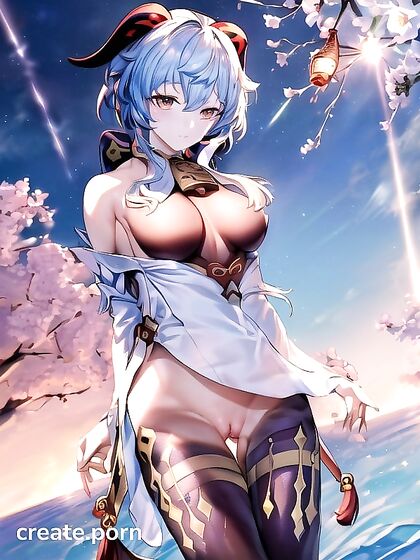 Ganyu Reveals All in Ultra-Detailed Open-Clothes Hentai Images