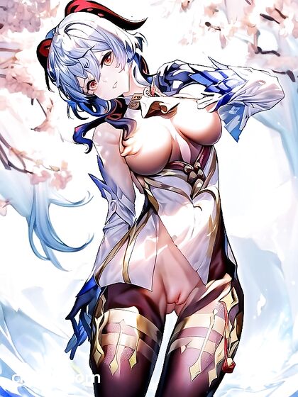 Ganyu's Detailed Nude Images in Open Clothing Hentai Pleasure