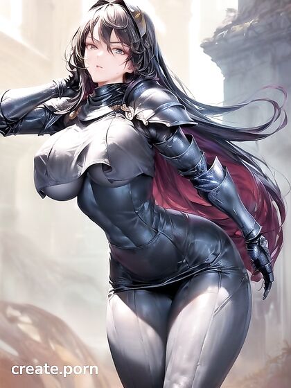Tiny 18+-Waisted Fantasy Knight in Iron Armor with Huge Tits for Ultimate Hentai Pleasure