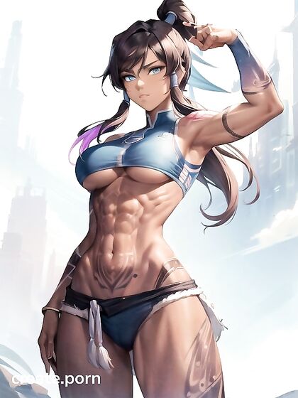 Medium-Assed Beauty Shows Off Crop Top and Underboob in steamy Hentai Image