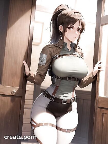 Sasha Braus from Attack on Titan Seduces with Her Curvy Body and Busty Charms