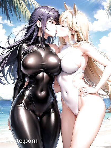 Leather-clad Beauty Shows Off Long Length and Seductive Camel Toe in Hentai Porn