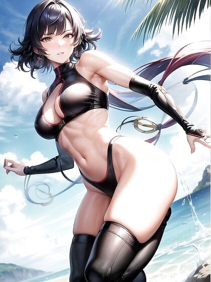 Sui Feng from Bleach Gets Wild in Permed Hairstyle Muscular Hentai Picture
