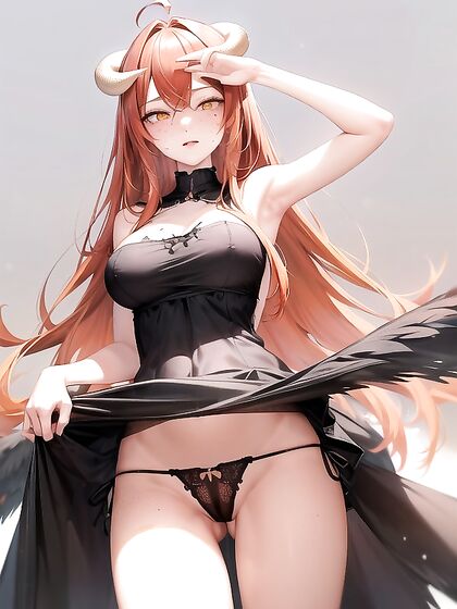 Albedo from Overlord Teased Style in Spicy Ginger Hentai Picture