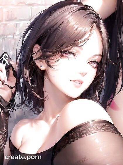 Blushing Beauty Gets Pleasured Against a Graffitied Brick Wall at Night