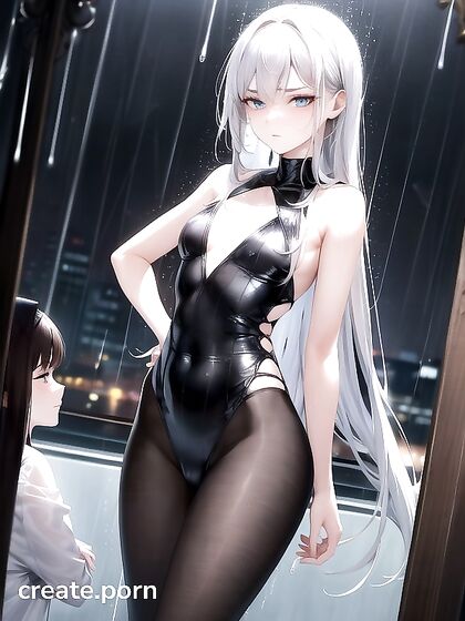 Two Players Get Wild in Raining Basketball Court Hentai Picture