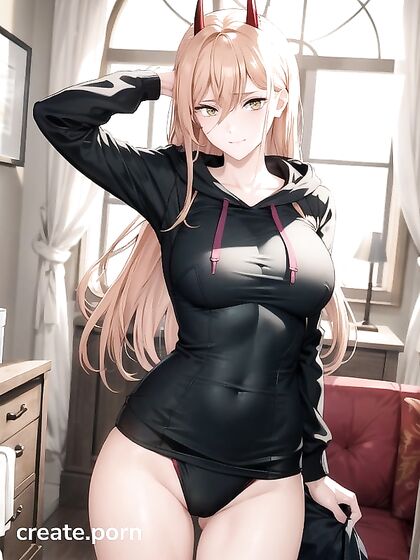 Large Breasted Babe in Hoodie Stands for  Hentai Pleasure