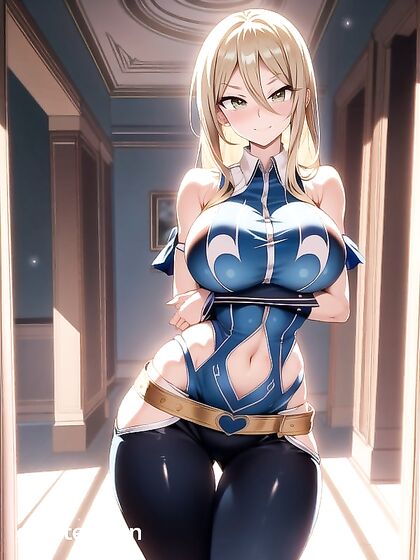 Lucy Heartfilia from Fairy Tail Enjoying  Warm Anime Picture