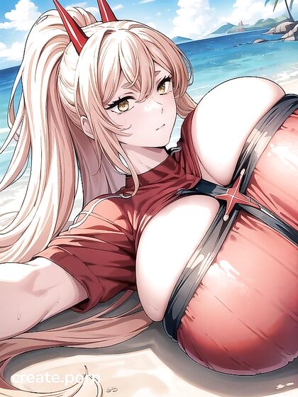 Ponytailed Beauty Shows Off Her Thighs in Seductive Hentai Images