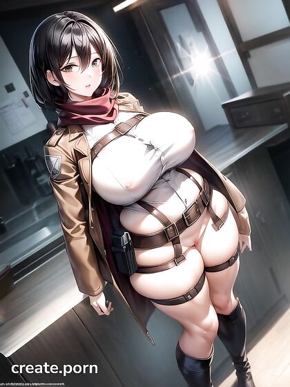 Mikasa Ackerman from Attack on Titan in Full-Bodied Massive Breasts Hentai Picture