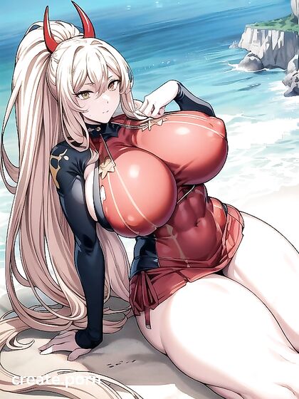 Power from Chainsaw Man Seduces in Busty Bikini for Steamy Hentai Picture