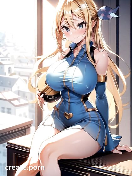 Lucy Heartfilia's Breasts Expand in Erotic Fairy Tail Hentai Image