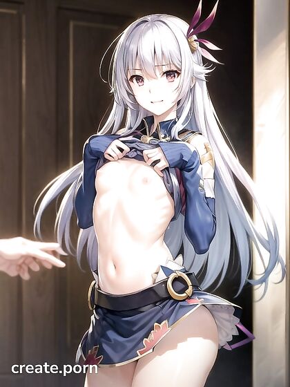 Skinny Girl 18+ in Sweater Gets Naughty in hentai Picture