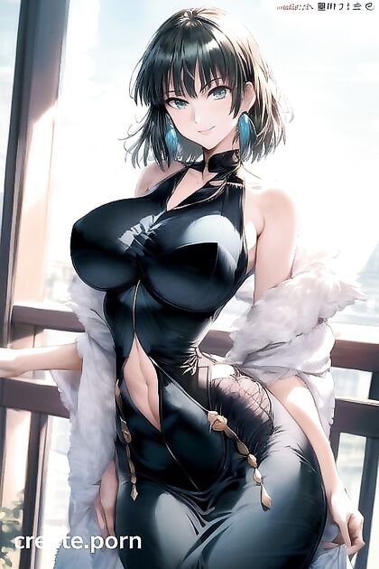 Fubuki from One Punch Man Seduces with Massive Breasts in Skinny hentai Picture