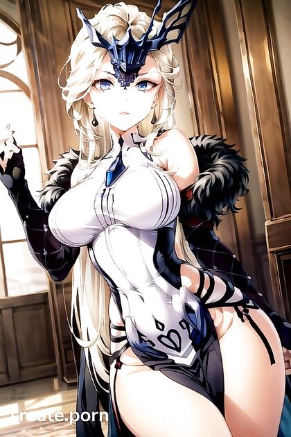 La Signora from Genshin Impact Shows Off Her Massive Breasts in Steamy Hentai Images