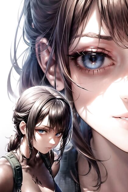 Quiet from Metal Gear in Intimate Side View Close-Up Hentai Images