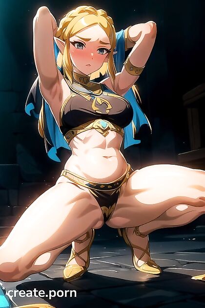 Thick-lined Belly Dancer Gets Wild in Squatting Hentai Picture