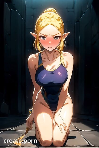Embarrassed Girl 18+ in Swimsuit Gets CaughtOutside in Horny Hentai Image