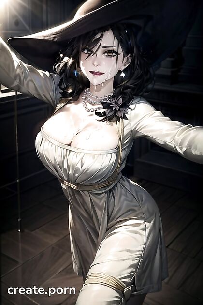 Lady Dimitrescu Bound in Shibari for  HentaiCumshots