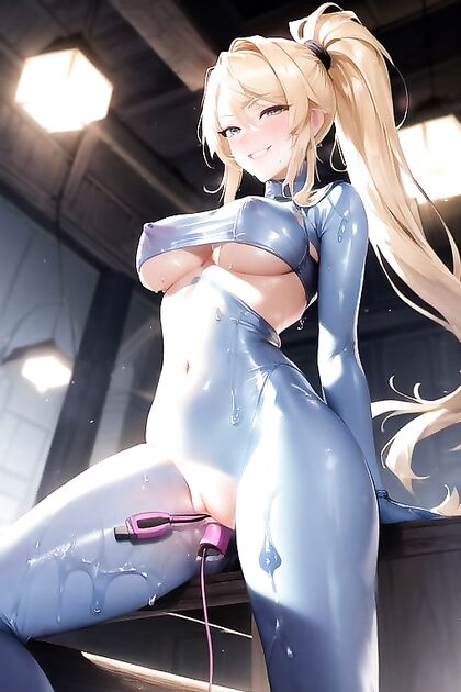 Blonde Beauty Enjoying  Vibrator Picture in NSFW Hentai Images